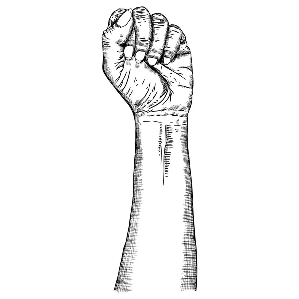 Ženská ruka gesto skica. — Stockový vektor
