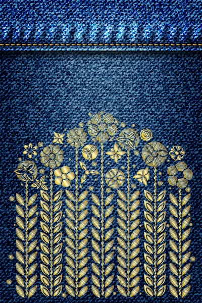 Синяя текстура джинсы — стоковый вектор