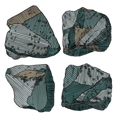 Kristaller, taş mücevher ve küme taş