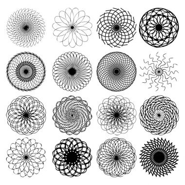 Güzel boho yuvarlak mandala kümesiyle. 