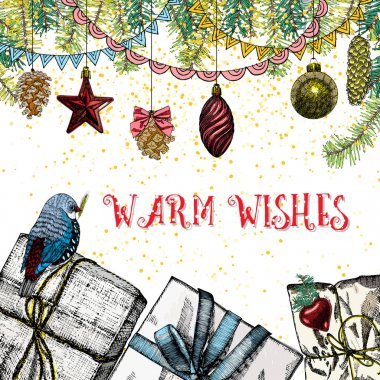   Neşeli Noel tatil yazı