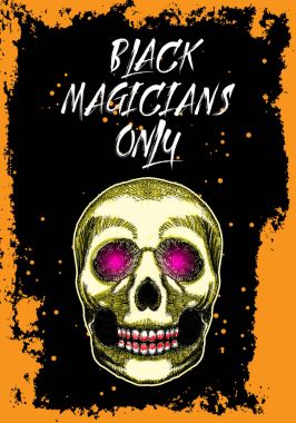 Cadılar Bayramı kartı tipografi ve hat Tasarla 