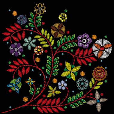 Çiçek nakış deseni