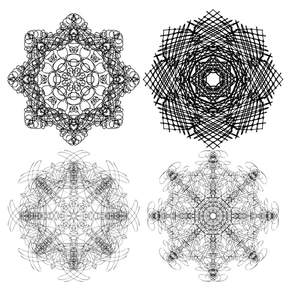 Güzel boho yuvarlak mandala kümesiyle.