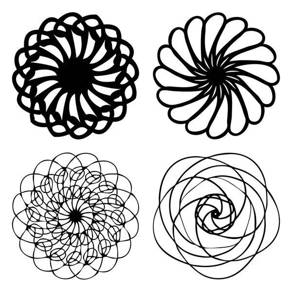 Güzel boho yuvarlak mandala kümesiyle. 