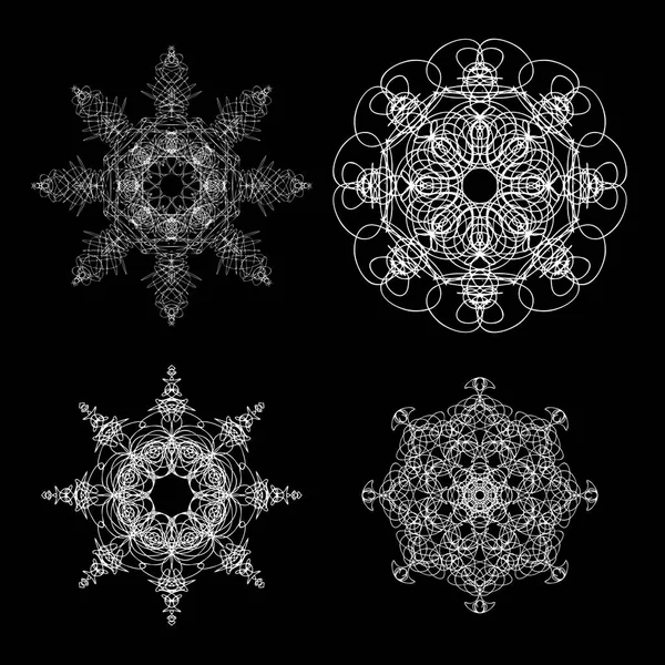Mandala caleidoscópico inspirado Diwali Om símbolo indio simétrico — Archivo Imágenes Vectoriales
