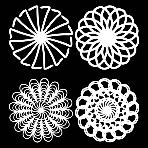 Černobílá abstraktní mandaly posvátné geometrie, osivo květ života — Stockový vektor