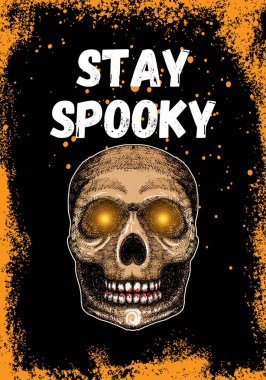 Cadılar Bayramı kartı tipografi ve hat Tasarla 