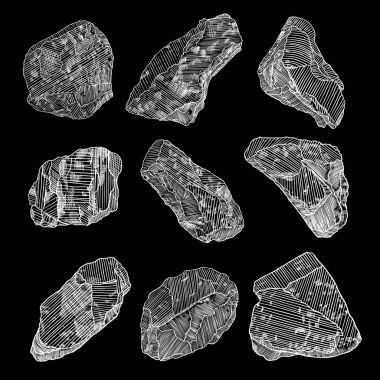 Taş çizilmiş tarzı el. 