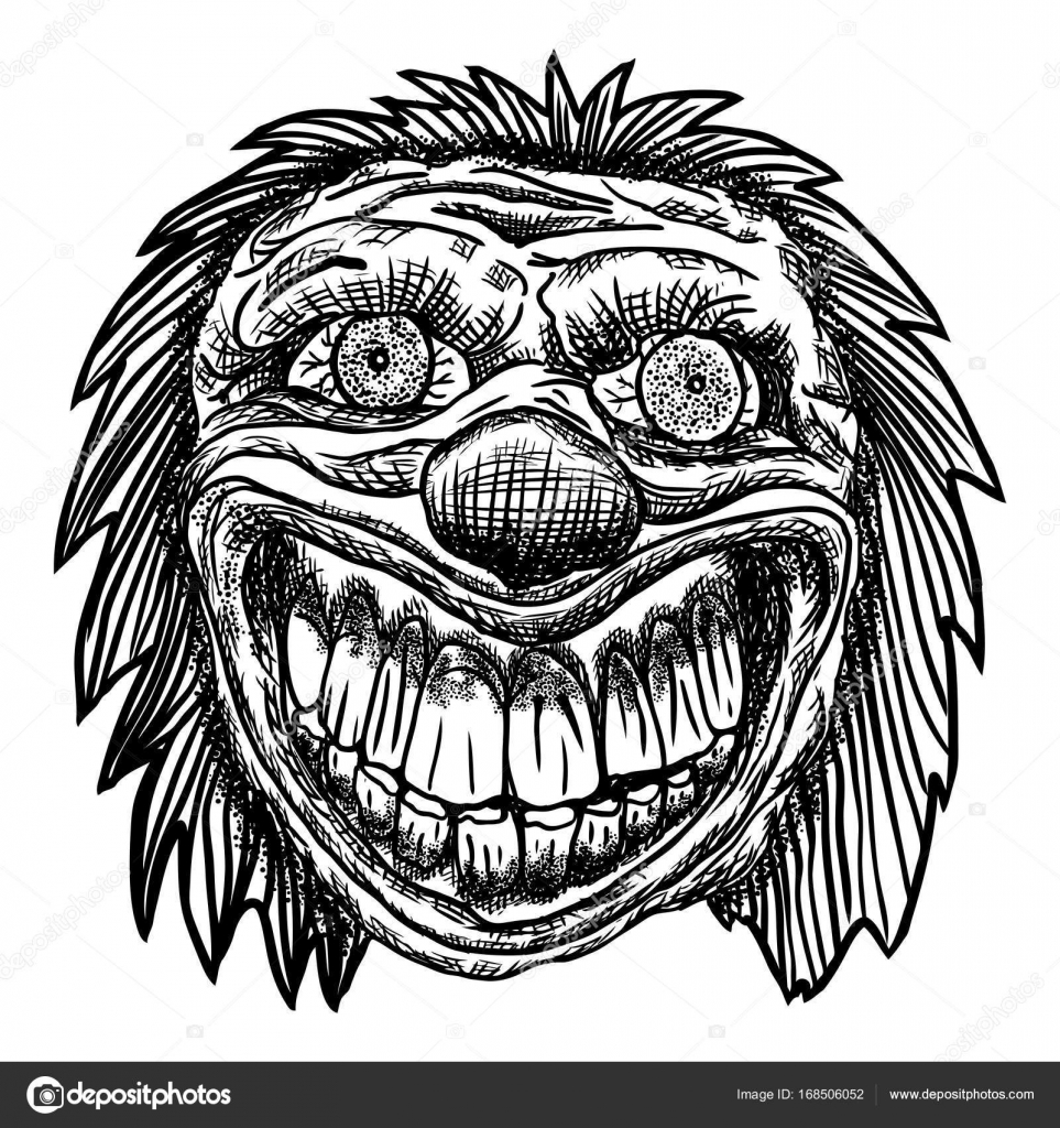 Desenho animado assustador palhaço ilustração . vetor(es) de stock de  ©goldenshrimp 170514246