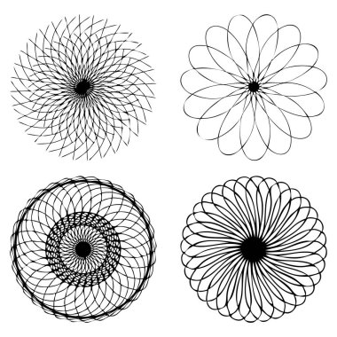 Güzel boho yuvarlak mandala kümesiyle. 