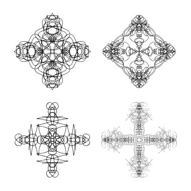 Kutsal geometri tasarım indie müzik kapak veya t-shirt baskı için ayarla.