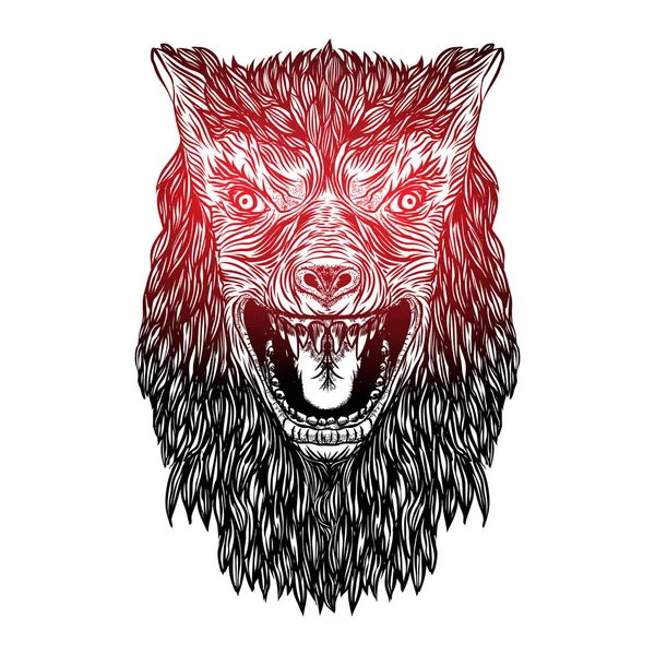 Vahşi kurt kafası. 