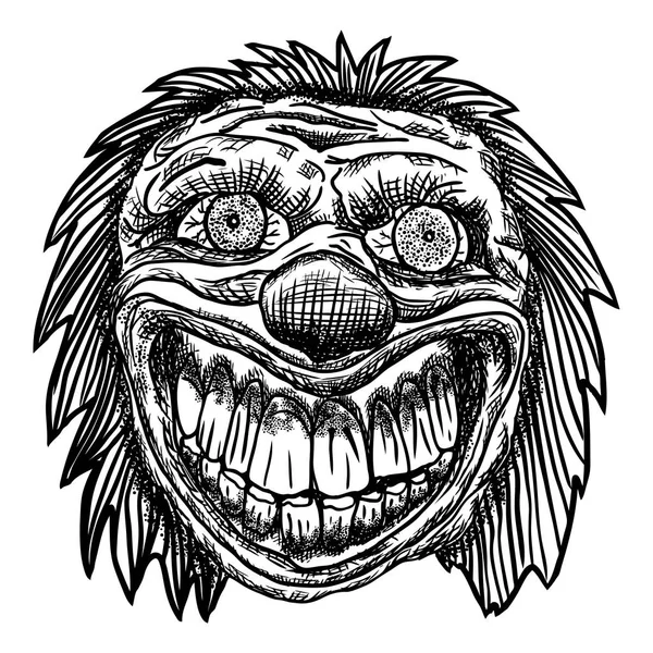 Ilustración payaso de dibujos animados de miedo . — Archivo Imágenes Vectoriales