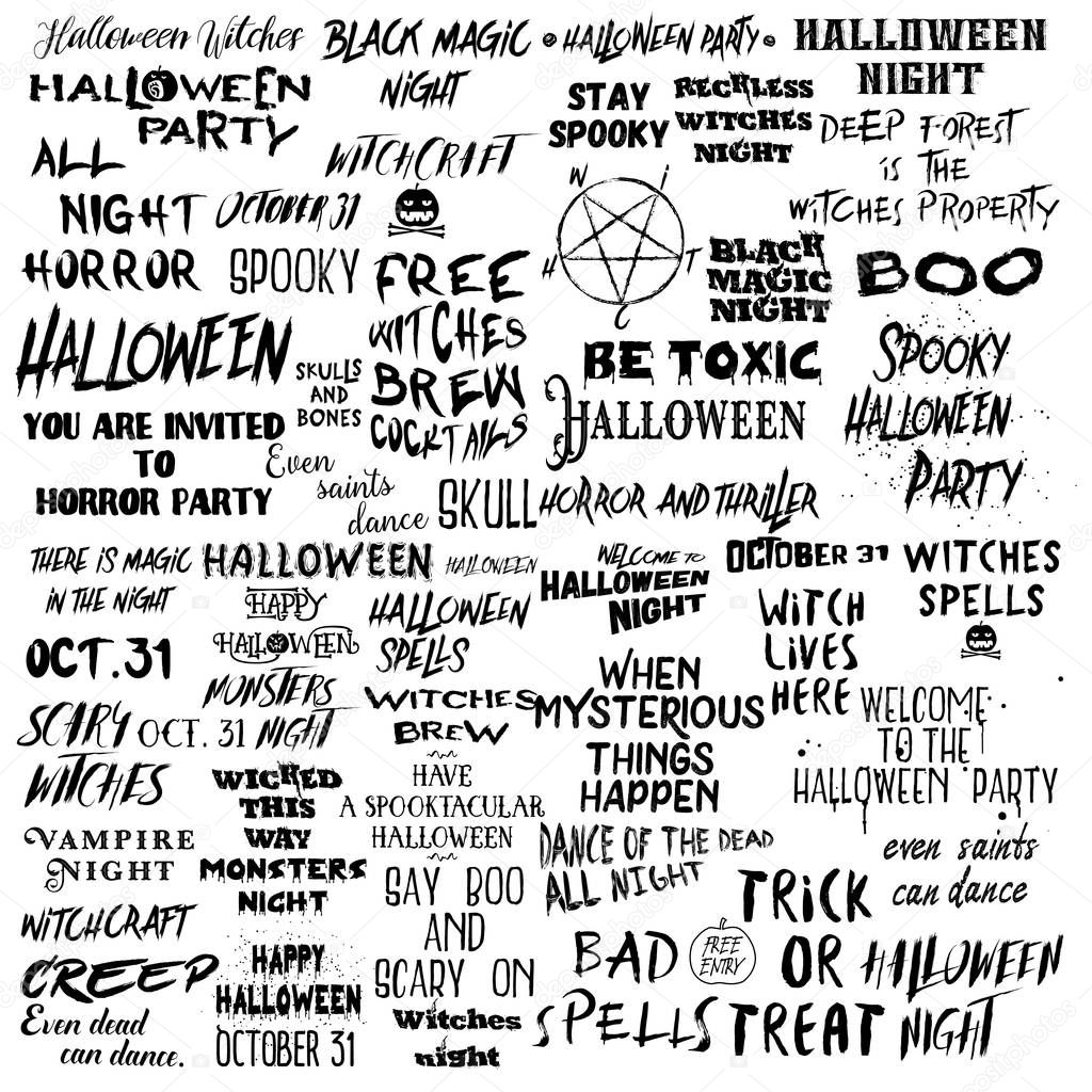 Mega set of over 50 Halloween quotes 
