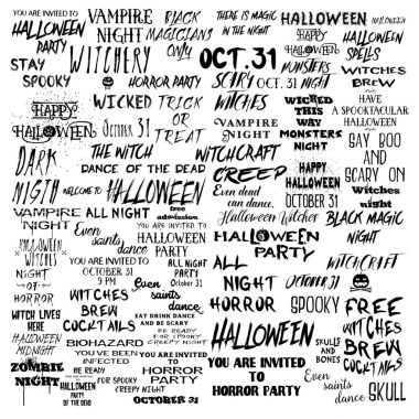 Teklif Cadılar Bayramı tipografi ayarla