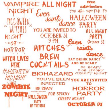 Teklif Cadılar Bayramı tipografi ayarla