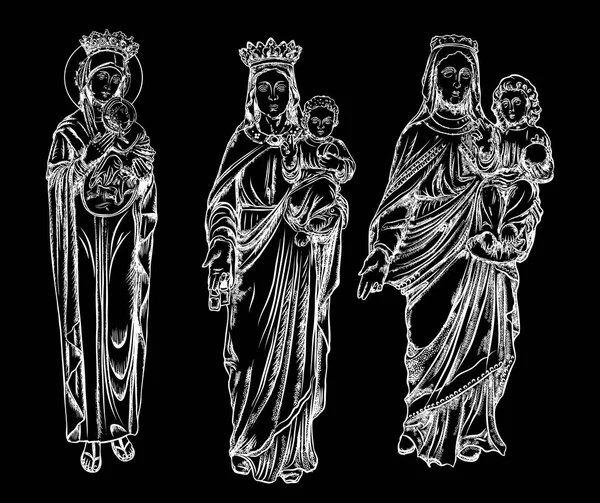 Meryem Ana dini heykeller seti