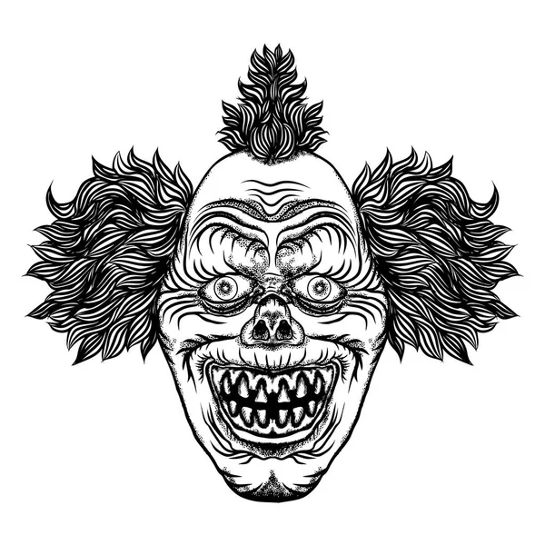 Korkunç çizgi film palyaço illüstrasyon