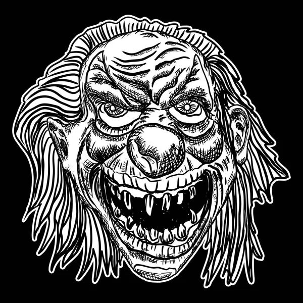 Korkunç çizgi film palyaço illüstrasyon