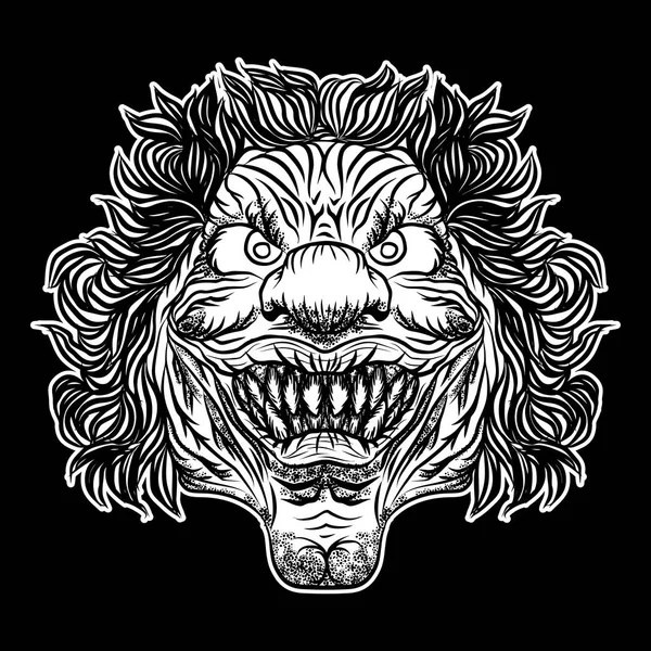 Korkunç çizgi film palyaço illüstrasyon