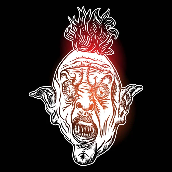 Şeytan baş illüstrasyon