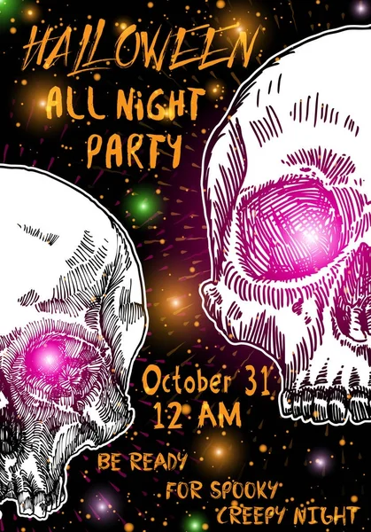 Halloween-Party-Plakat — Stockvektor