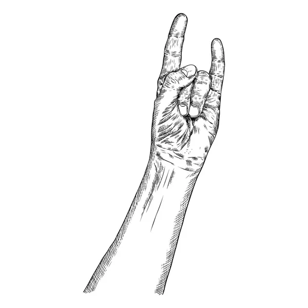 Hand vuist opgewekt symbool — Stockvector