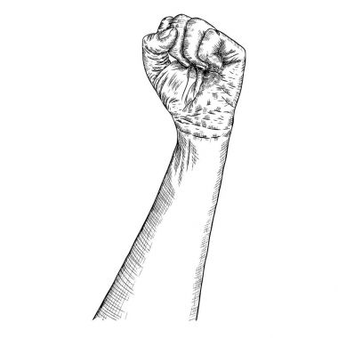 El yumruk sembolü kaldırdı