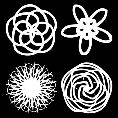 Tek renkli soyut mandala kutsal geometri