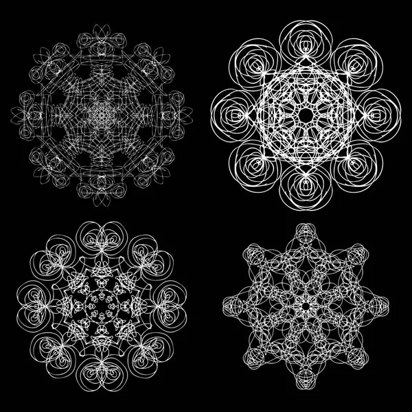 曼荼罗圆装饰装饰花卉图案. — 图库矢量图片
