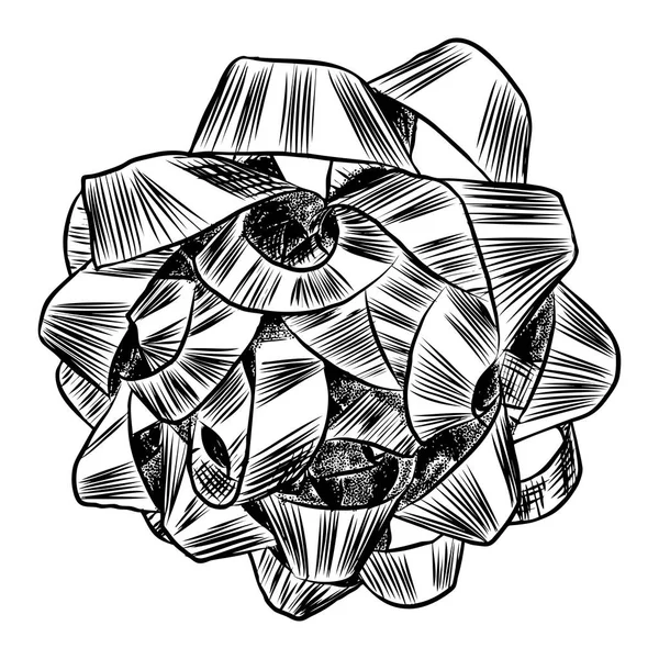 Bow. Hand getekende illustratie van linten — Stockvector
