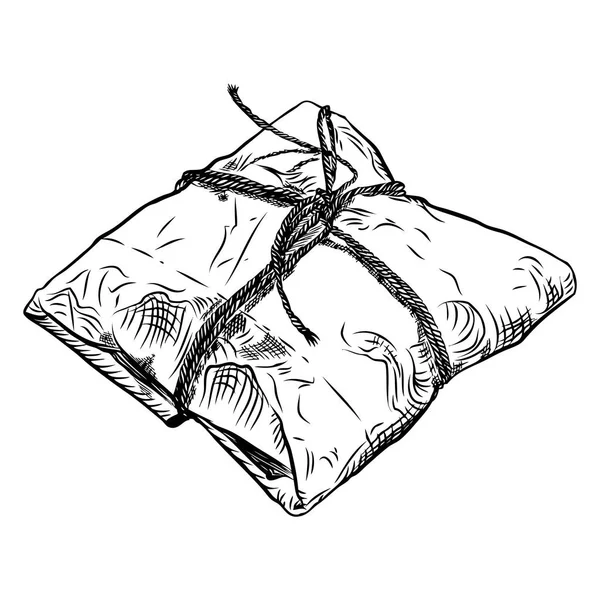 Caja de regalo suave envuelta en papel . — Archivo Imágenes Vectoriales