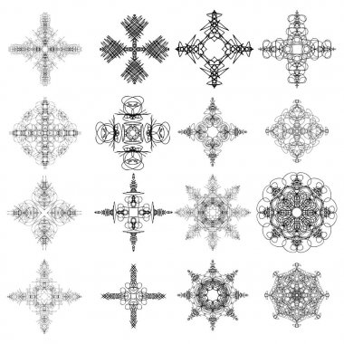 Mandala boyama kitabı için kümesi. 