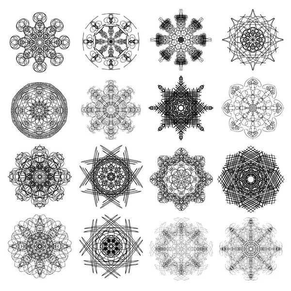 Kaleidoscopic mandala inspired Diwali Om symmetric Indian symbol — Stock Vector