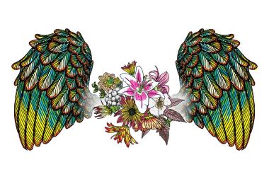  Feminen tarzı siyahişi dövme.