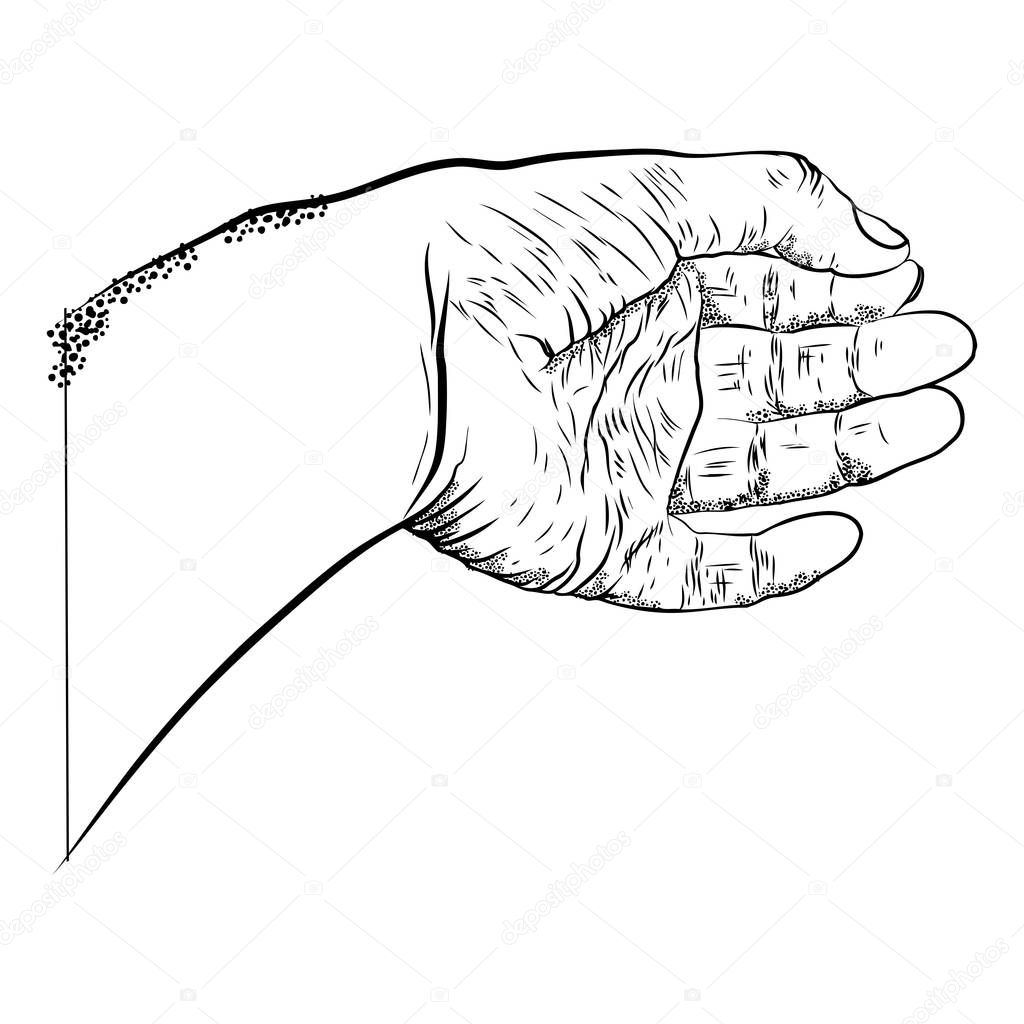 Concept illustration of person giving,