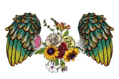 Sevgililer günü kavramı poster ile el çizimi 