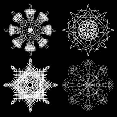 Mandala yuvarlak süsleme dekorasyon çiçek motifi. 