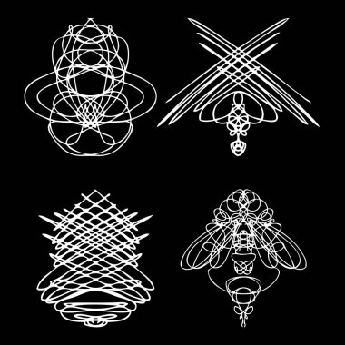 Vudu ruhları simetrik simgeler kümesi. 