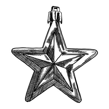 Geleneksel Noel dekorasyonu Vintage el çekilmiş