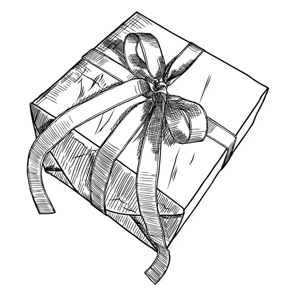 Caja de regalo suave envuelta en papel . — Vector de stock