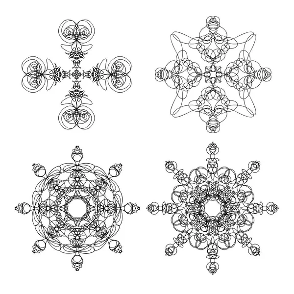 Mandala boyama kitabı için kümesi. 