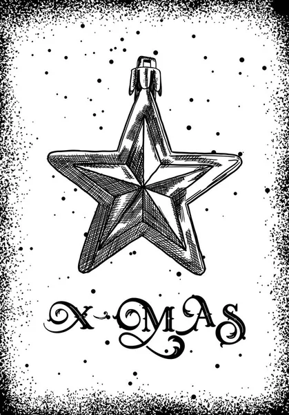 З новим роком та Різдвом боку звернено Вітальна листівка. — стоковий вектор