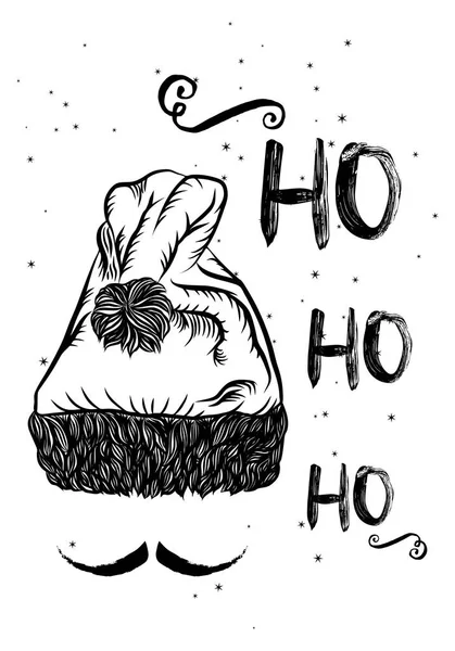 Handgezeichnete Weihnachtskarte — Stockvektor