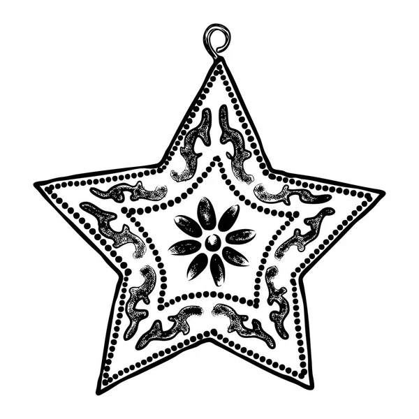 Різдвяний орнамент у вигляді зірки , — стоковий вектор