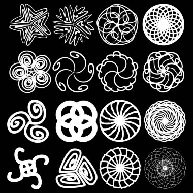 Tek renkli soyut mandala kutsal geometri