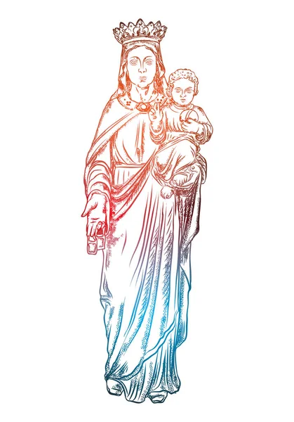 Meryem İsa bebek elleri ile.