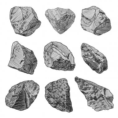 Taş çizilmiş tarzı el. 