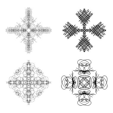 Mandala boyama kitabı için kümesi. 